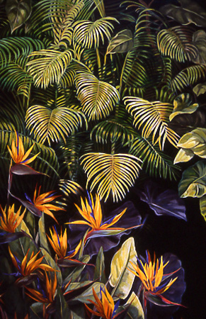 Tropical Flower Acrylic Painting